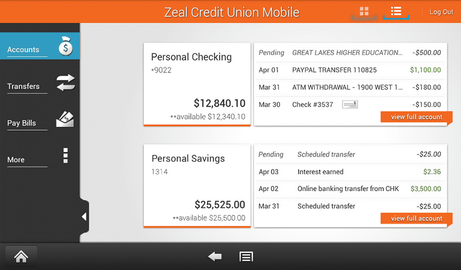 Mobile App Zeal Credit Union