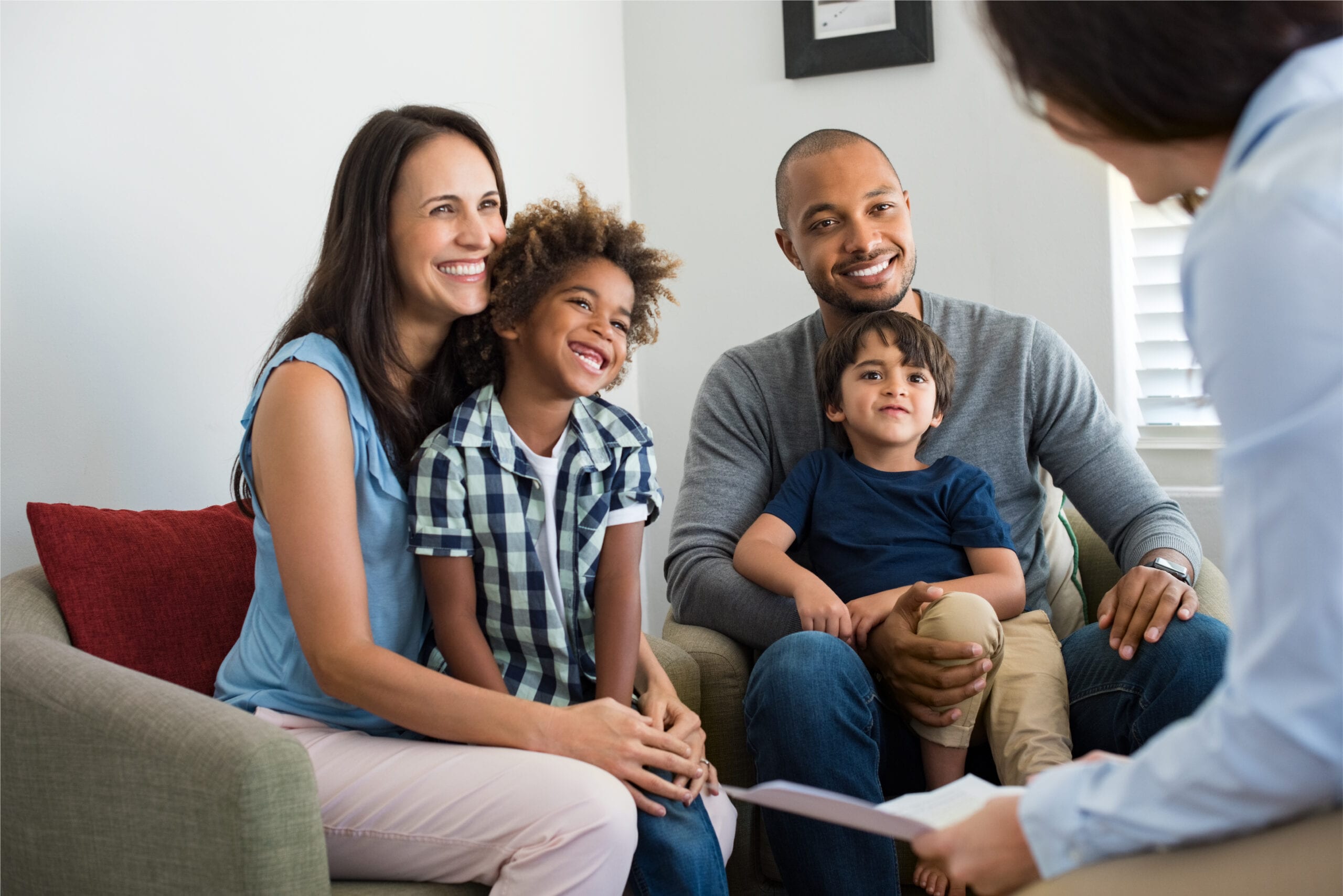 Smiling family