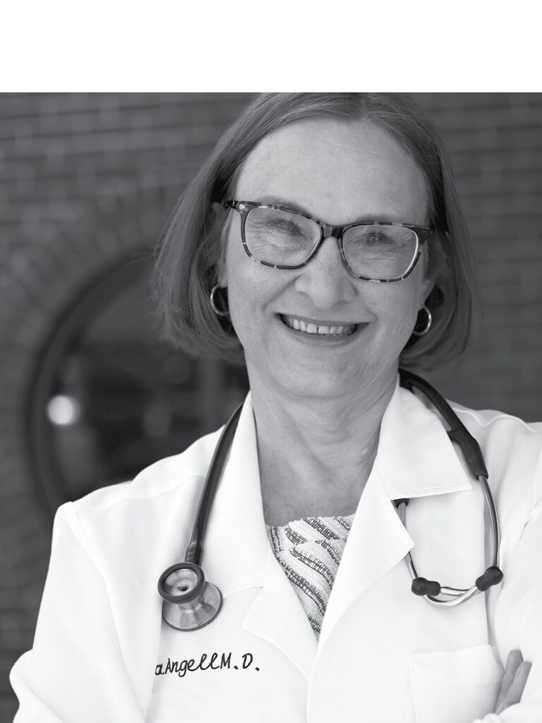 Black and white photo of Dr. Angell