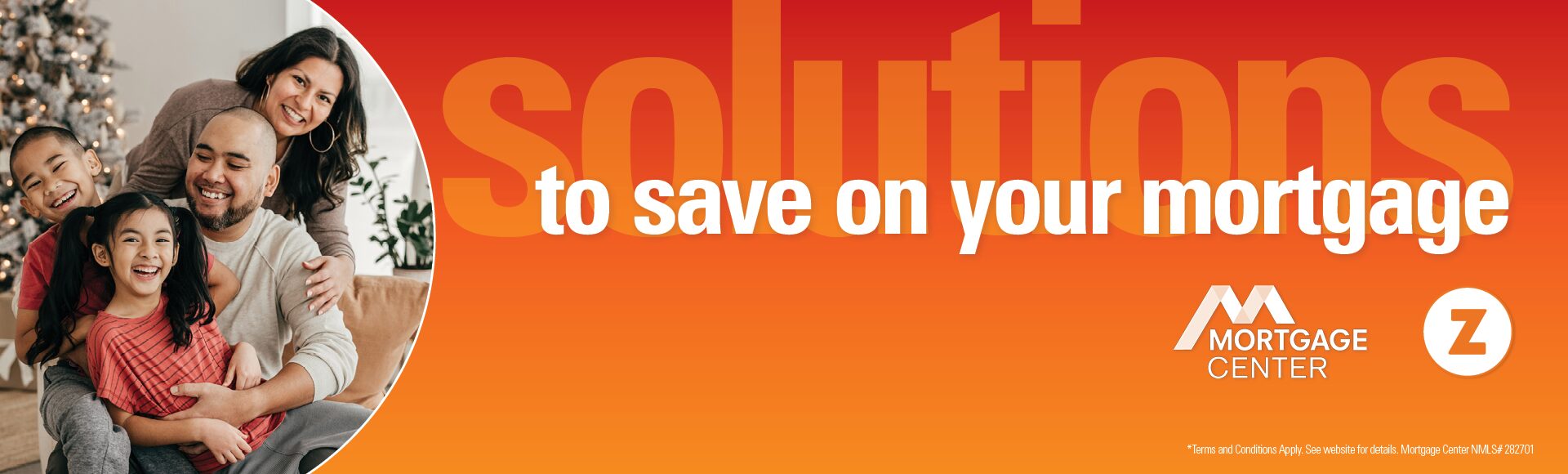 Orange graphic reads "Solutions to save on your mortgage"