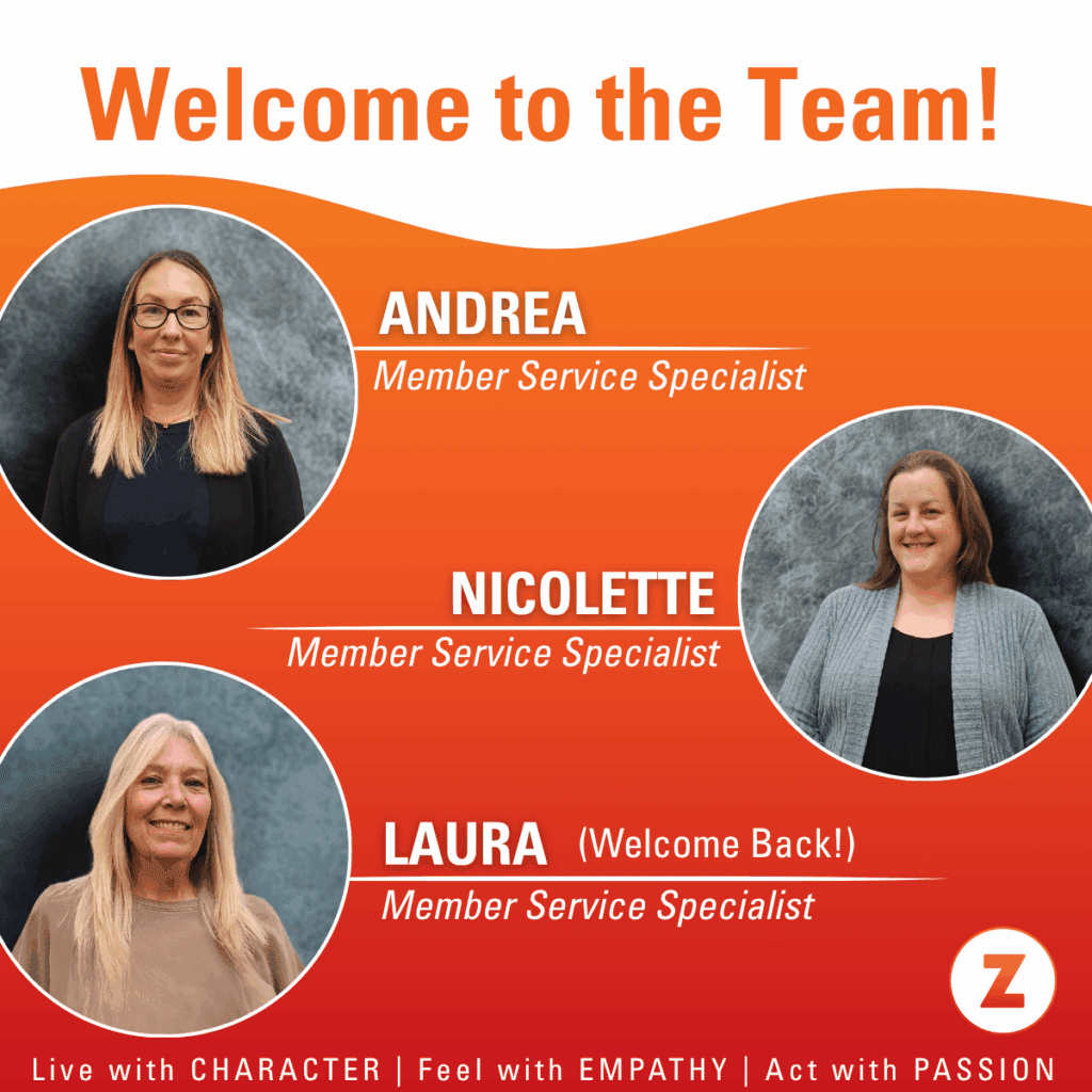 Welcome to our New Hires, Member Service Specialists Andrea, Nicolette, and Laura!