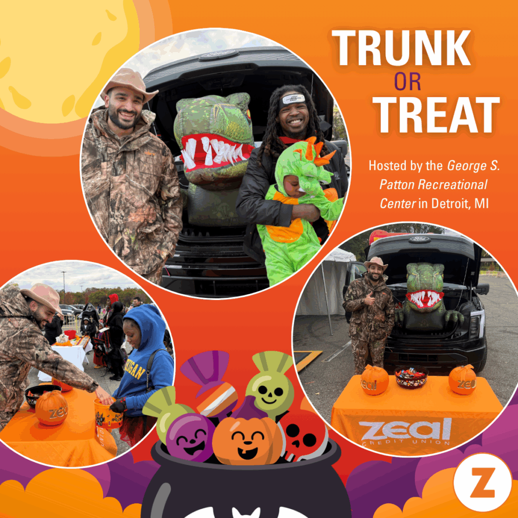 Trunk or Treat Events attended by the Zeal Credit Union Team.