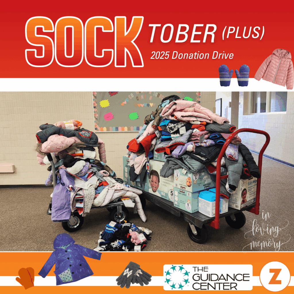 Zeal's Risk Management Team donated a truck full of youth coats, snowsuits, gloves, diapers, and baby wipes.