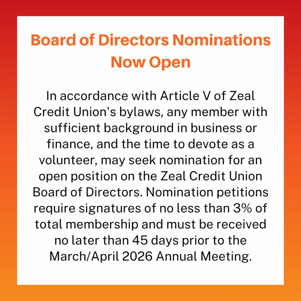 2026 Board of Directors Nominations are now open.